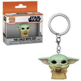 Pop Keychain ~ Baby Yoda With Cup